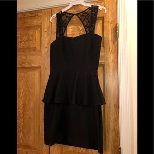 Mini black laced dress